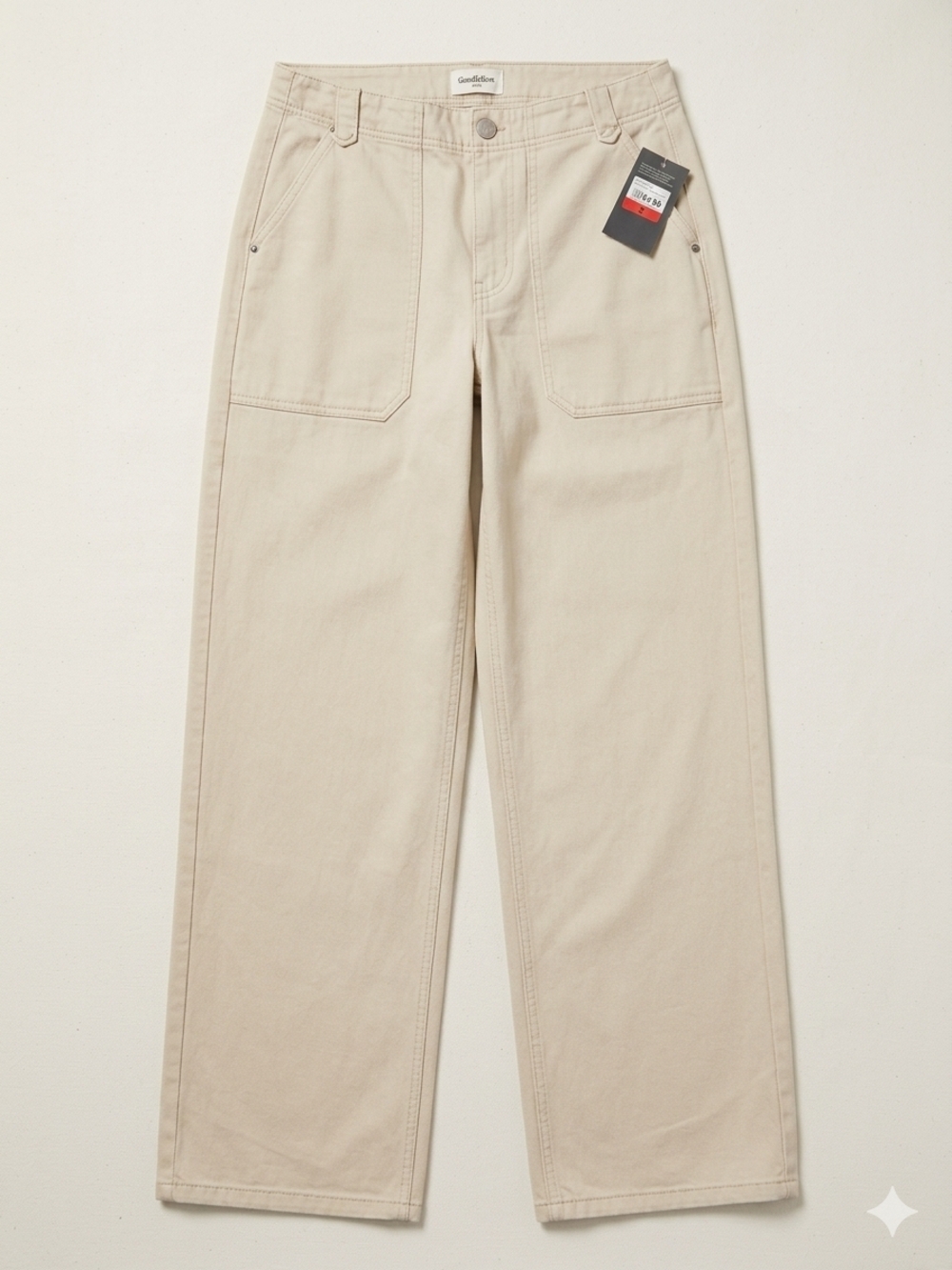 Goodfellow & Co. Women's Wide Leg Canvas Pants - Beige